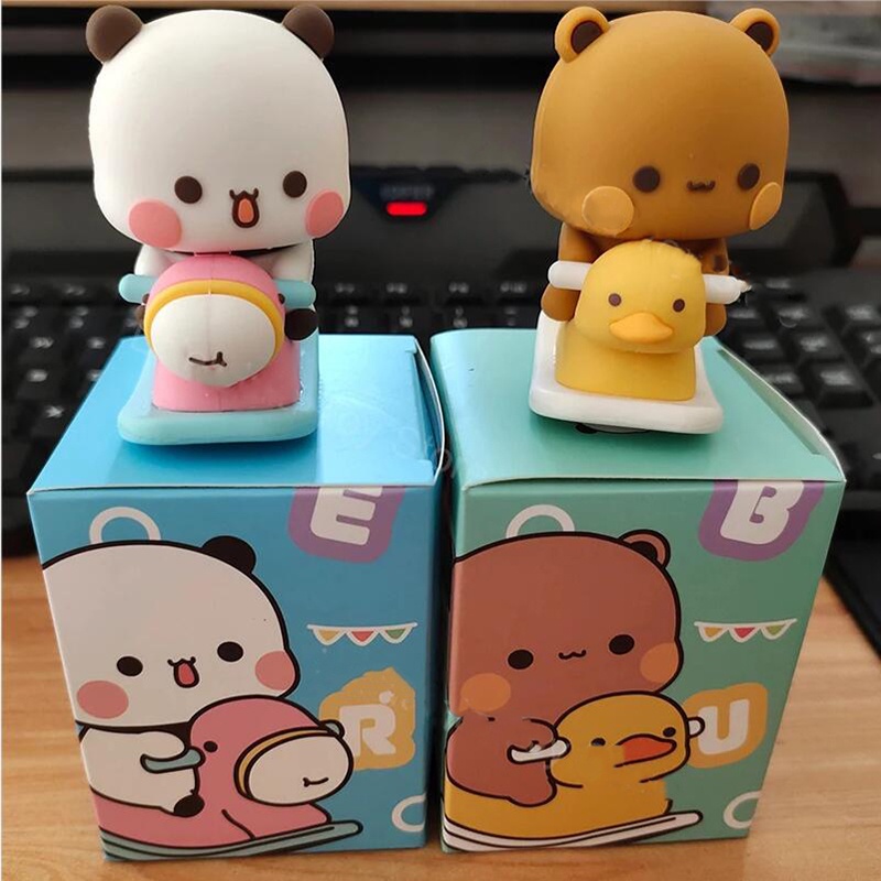 Yiers Mitao Panda Bubu Dudu Figura Modelo Excitante Ação Fofa Colecionável Kawaii Bear Toy Doll Ornament Home Deroc Aniversário