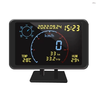 Velocímetro Digital GPS Odômetro Visor LCD De 4,7 Polegadas HUD Com Alarme De Excesso De Velocidade Para Todos Os Veículos De 5-24V