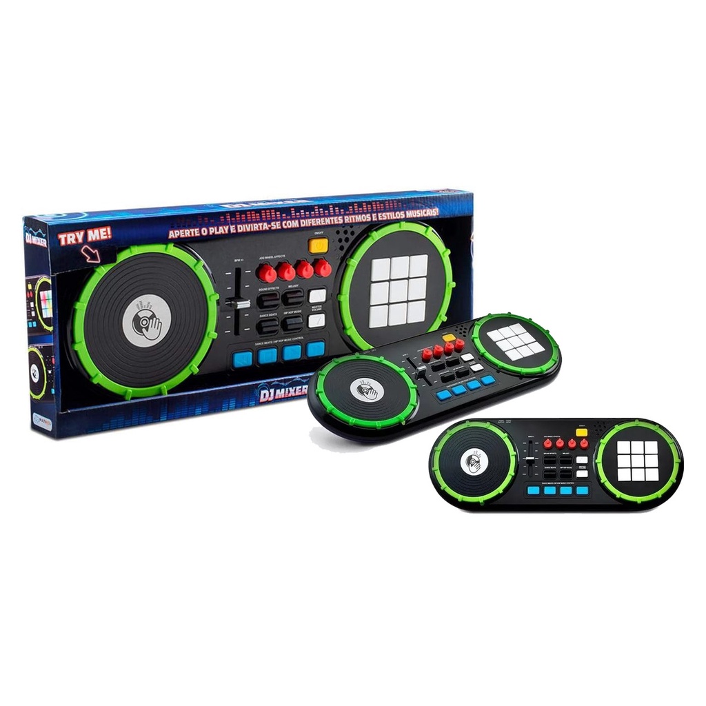 Brinquedo Simulador Dj Mixer Multikids Com Led Infantil