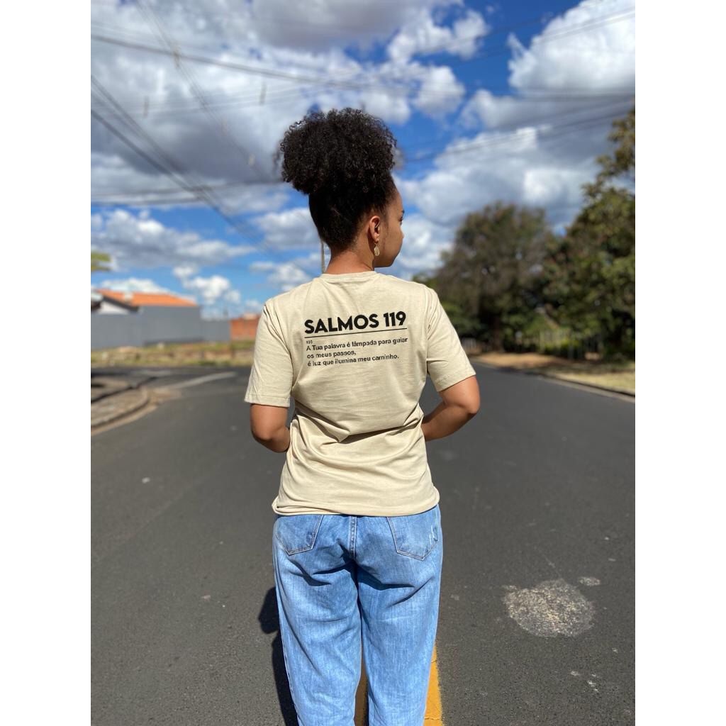 Camiseta Gospel Salmos 119 Personalizada Estampa Premium EXCLUSIVIDADE