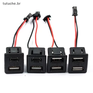 TU Double-Base Fêmea USB De Camada Tipo C De Carregamento Tomada De Alimentação Com Conector De Cabo BR
