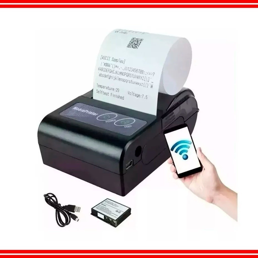 Mini Impressora Portátil Para Comércio e logistica Bluetooth Térmica ...