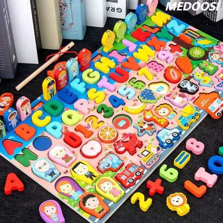 MEDOOSI-Quebra cabeça deslizante Magnéticos Pesca Montessori brinquedo jogos pedagogicos puzzle para Infantis educativos