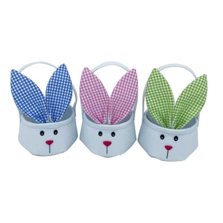 Cesto de Páscoa Coelho White Sortido - 13 x 13 x 22 cm em Oferta na Shopee