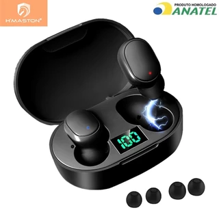 H'maston RS-26 Fone de Ouvido Bluetooth 5.3 Estéreo Tws com LED Display Fone Gamer