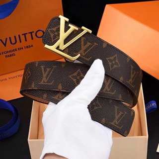 Cinto Masculino Couro Canvas Legítimo Louis Vuitton LV - Monogram