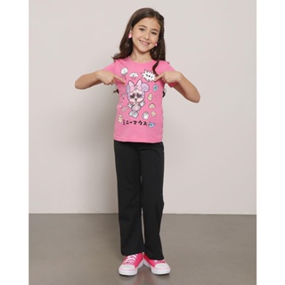 Calça Infantil Clochard Pantalona Crepe Preta