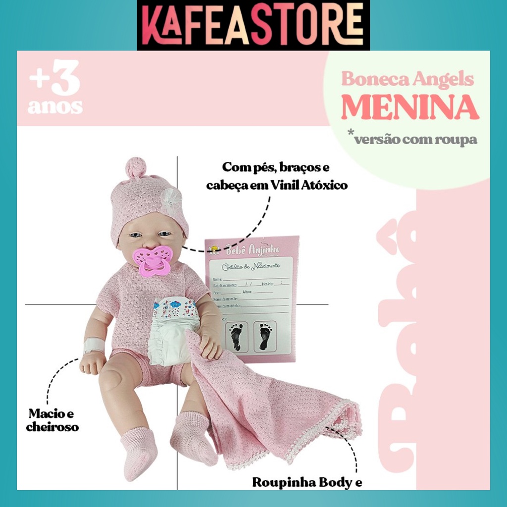 Roupinha Roupa para Boneca Bebê com Touca Brinquedo Criança