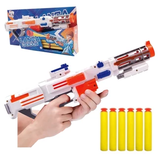 Arminha Arma De Brinquedo Pistola Metralhadora Atira Super Lança Dardos Infantil