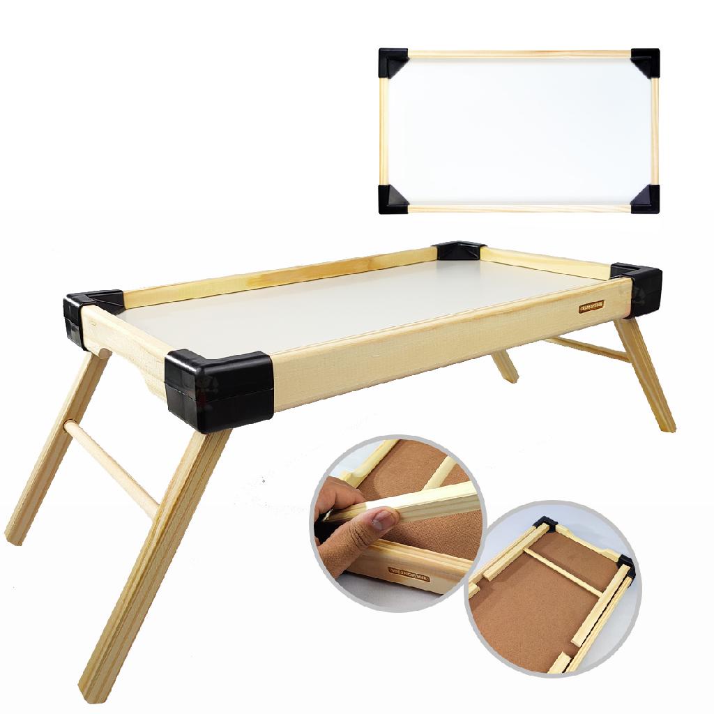 Bandeja Mesa Small P/ Servir Lanche Café Da Manha Na Cama Dobrável - Madeira