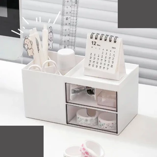 Organizador Porta Treco Maquiagem De Mesa Pequeno Multifuncional Estilo Minimalista