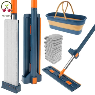 Conjunto De Esfregão E Balde Dobrável De Microfibra Com Raspador De Desaguamento SHOPTKC6341