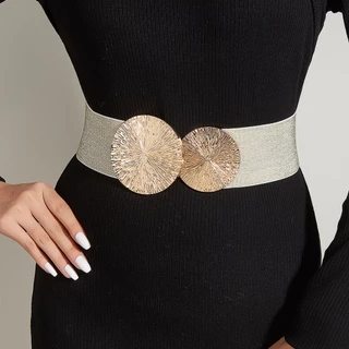 Cinto Elástico Fashion Elastic De Cintura Larga Para Feminina Vestido Feminino Decorado