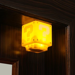 [[Estoque pronto] A Terceira Geração Super Mario Pergunta Mark lâmpada led Light Press Luminous Charging Mario Pat Light Sound Effect Bedside Night Light