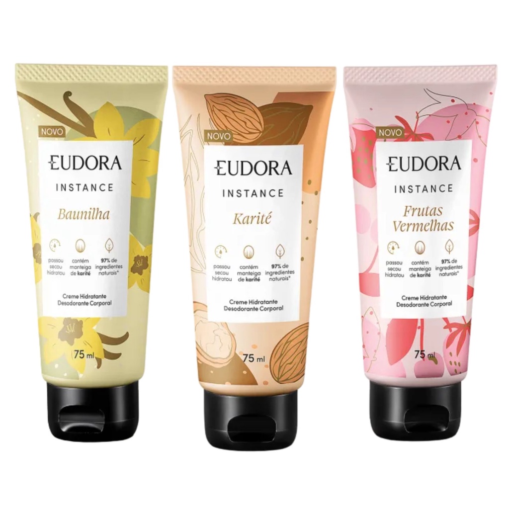 Creme Hidratante Corporal Eudora Instance 75ml | Shopee Brasil