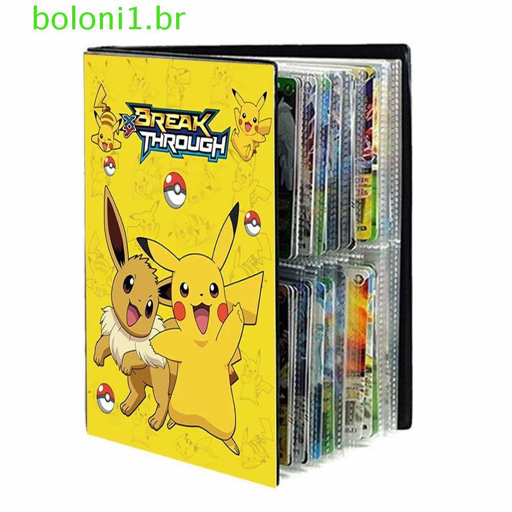 Boloni Pokemon Cartões Álbum Pokemons Brinquedos Pikachu Anime Display Binder VMAX GX EX Coleção Pasta