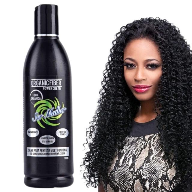 CREME PARA PENTEAR MULTIFUNCIONAL 300ml – Linha Organic Fiber – Ser Mulher  – Seu Atacado do Cabelo