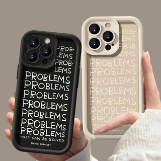 Problemas Criativos Palavras Simples Todas As Incluídas Capa De Silicone Para IPhone 11 12 13 14 15 Pro Max Plus X XR XS 7 8 Espessada De Proteção Total Anti-Queda