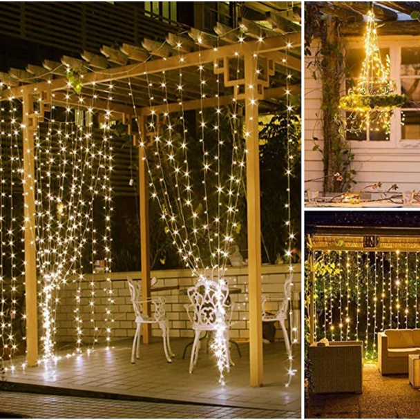 Cortina de Led 300 Leds 3x3 Metros Festa Casamento Eventos Natal Luz ...
