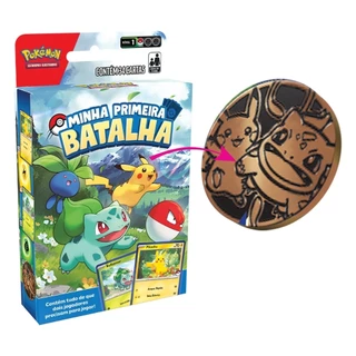 Deck Minha Primeira Batalha | Baralho com 34 CARTAS prontas para jogar - Nível 1 | Pokémon TCG Original e Lacrado COPAG