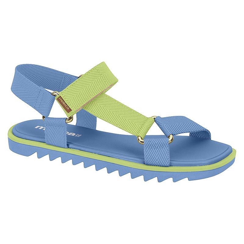 Papete Feminina Moleca Verde/jeans Máximo Macia Calce Fácil