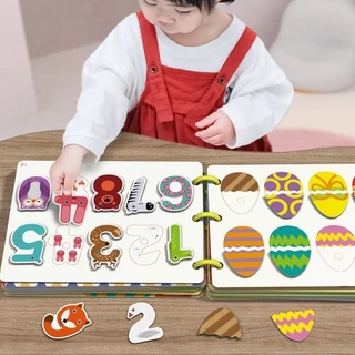 Primeira iluminação do bebê placa ocupada diy adesivo quebra-cabeça aprendizagem precoce montessori brinquedos educativos para crianças