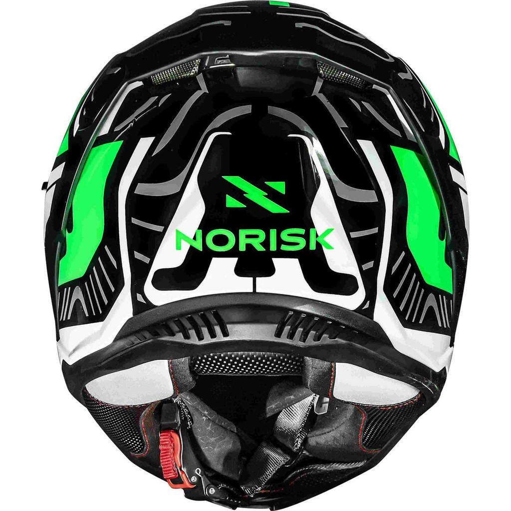 Capacete Norisk Strada II Fusion Verde Óculos Solar Interno