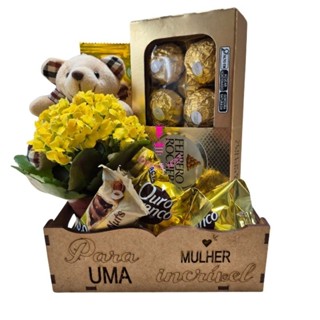 5 Cesta PARA UMA MULHER INCRÍVEL MDF caixa , feliz dia das mãe em Oferta na Shopee