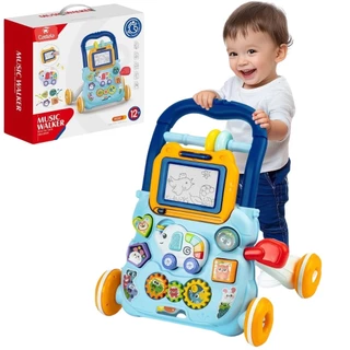 Andador Apoiador Educativo Musical Didático Elefante Azul - Castela