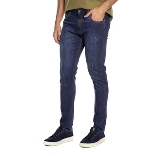 Calça Masculina Skinny Índigo Logo Polo Wear Jeans Escuro