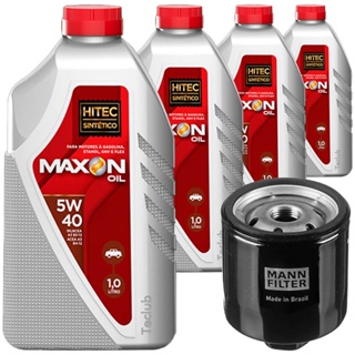 4 Óleo Sintético 5W40 Maxon e Filtro Óleo MANN-FILTER Fox