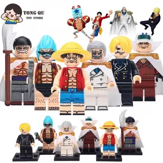 Anime Minifigures Luffy Sanji Building Block Toys Collection Ornamentos mini modelo Brinquedos Infantis