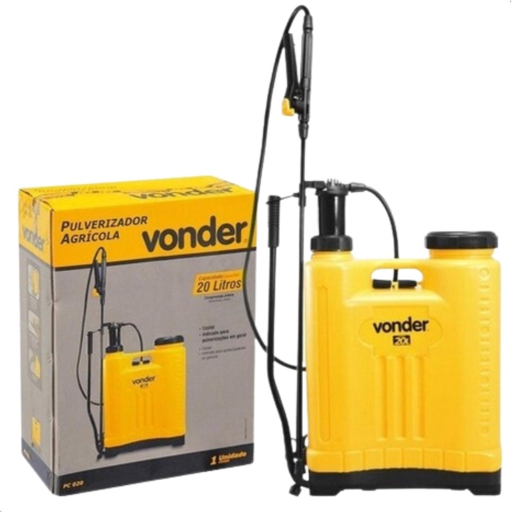 Bomba Costal Pulverizador Veneno Agricola Manual 20 L Vonder