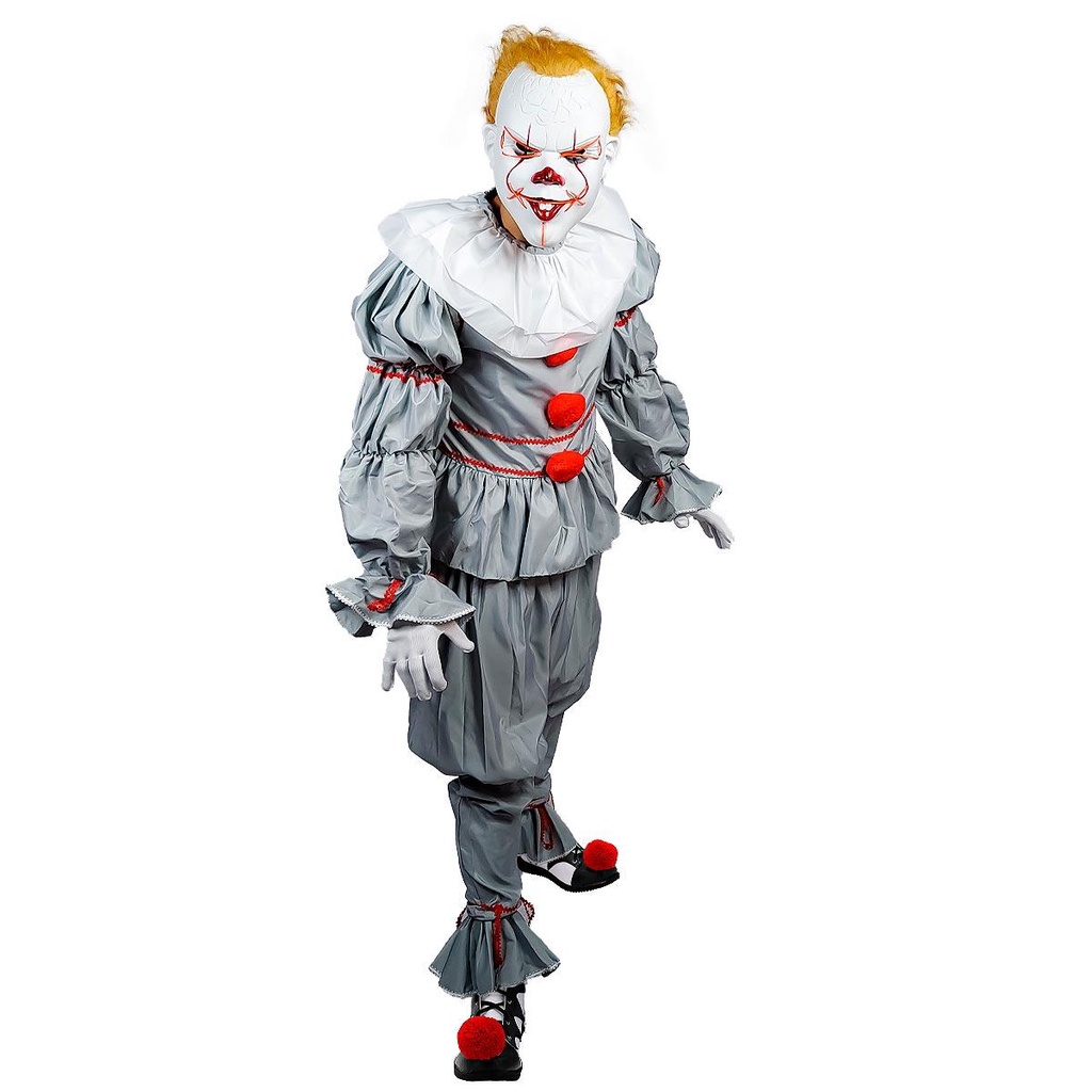 Fantasia Palhaço Pennywise It a Coisa Adulto de Luxo Halloween