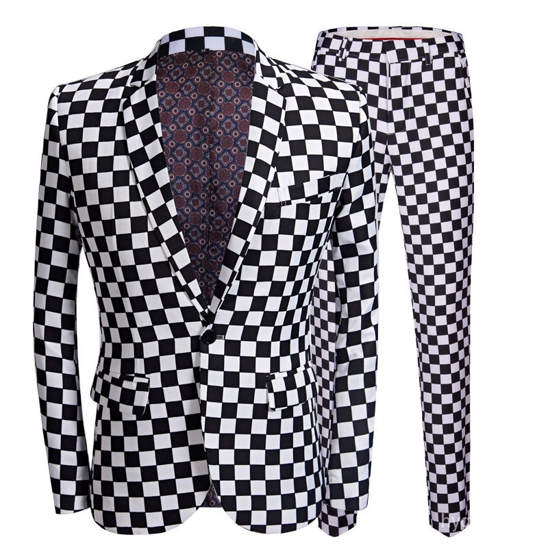 Novos Homens Blazers 4XL 5XL Primavera Estilo Britânico Xadrez Masculino  Magro Fat Business Casual Blazer Casaco Jaqueta