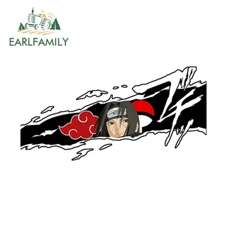 EARLFAMILY 13cm Naruto Eyes Slap Car Sticker Oclusão De Autocolante Raspadinha Caravana Riscar Espelho Ar Condicionado Vinil Decalque Capacete Laptop Divertido Rótulo Do Carro