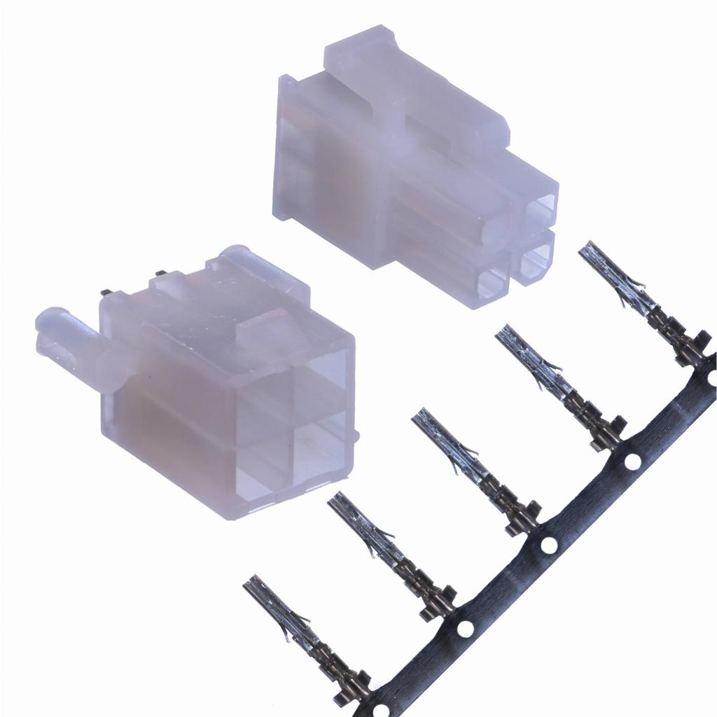 5 Kits Mini Fit 4 vias Terminal Alojamento e Header com Peg | Shopee Brasil