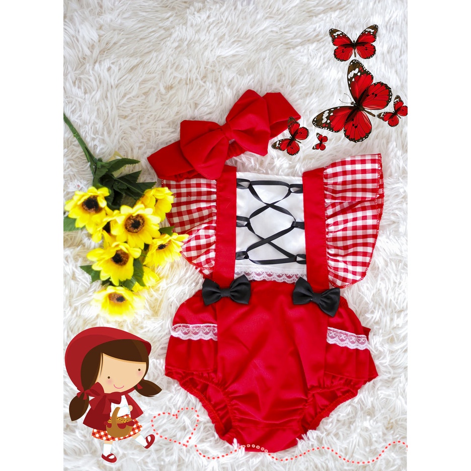 Romper Temático da Chapeuzinho Vermelho | Shopee Brasil