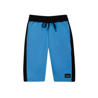 Bermuda Masculina Infantil Algodão Recorte Polo Wear Azul Médio