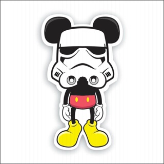 Adesivo Sticker Vinil Impermeável Mickey Stormtrooper