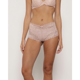 Calcinha Feminina Caleçon Renda Bege Claro