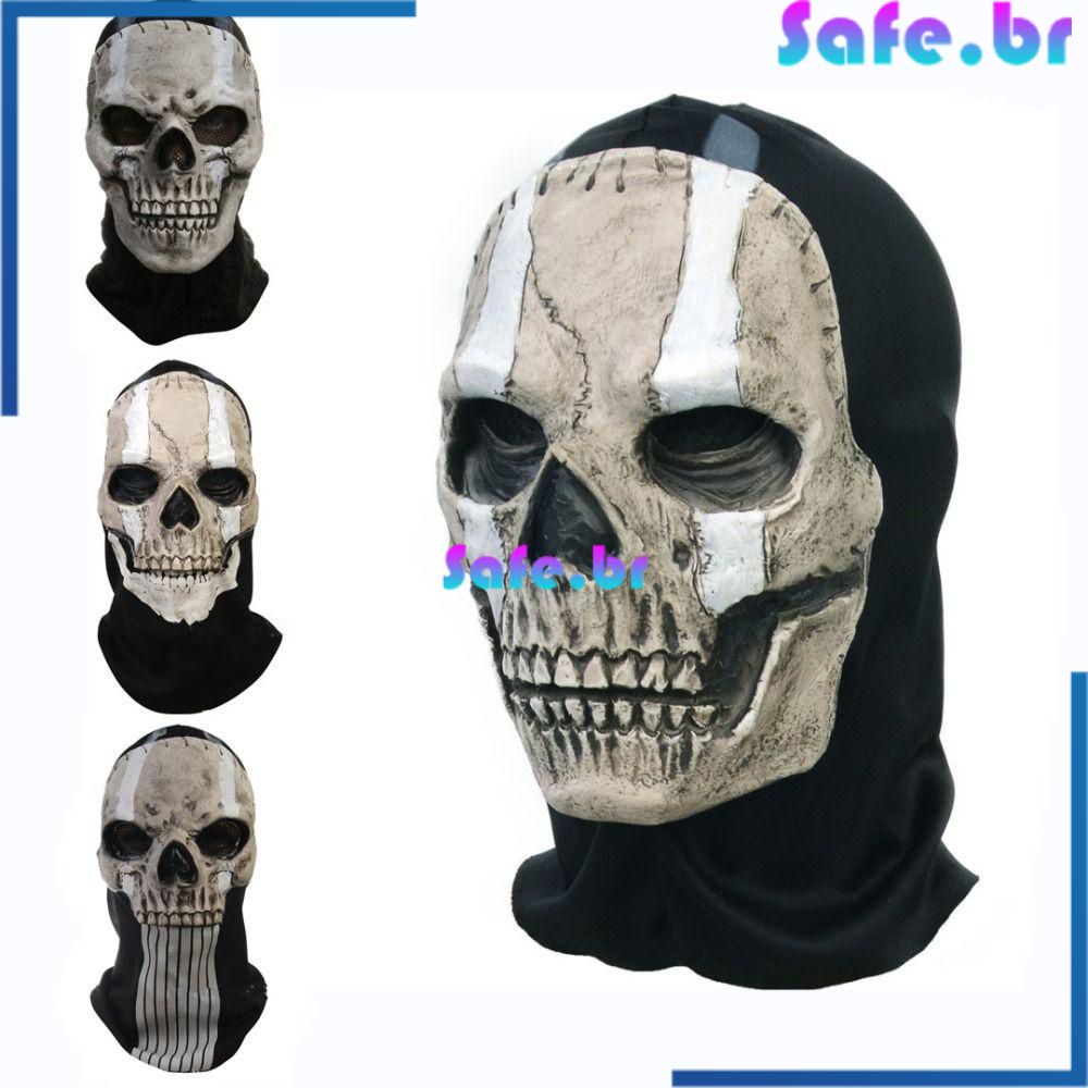 PRETYZOOM Máscara de esqueleto assustadora para Halloween com 2 peças,  máscara de rosto inteiro, máscara de fantasma da morte para fantasia de  cosplay (dourada) lembrancinha de festa