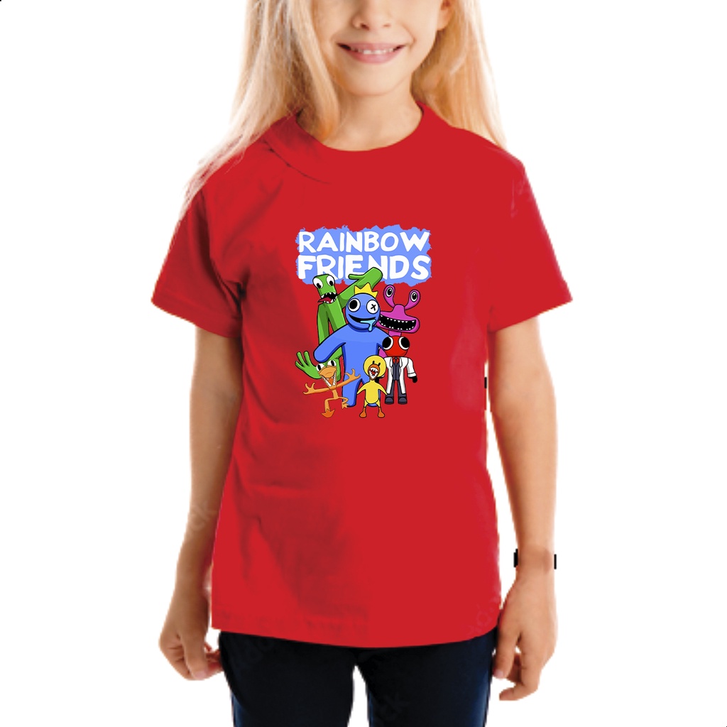 Camisa Camiseta Azul Babão Rainbow Friends - Envio Rápido