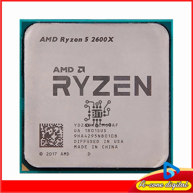 Processador AMD Ryzen 5 2600X R5 2600X 3,6 GHz com seis núcleos e doze fios YD260XBCM 6IAF soquete AM4