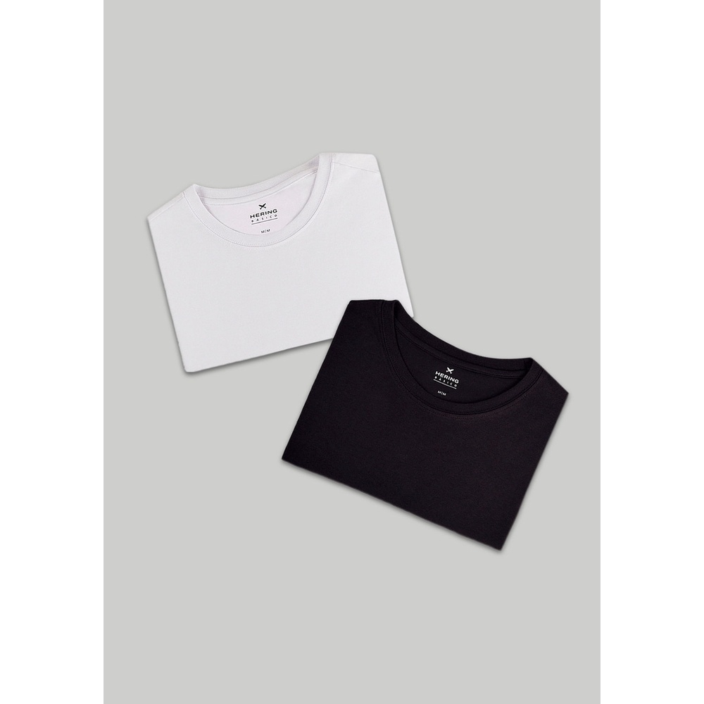 Kit Com 2 Camisetas Masculinas Básicas