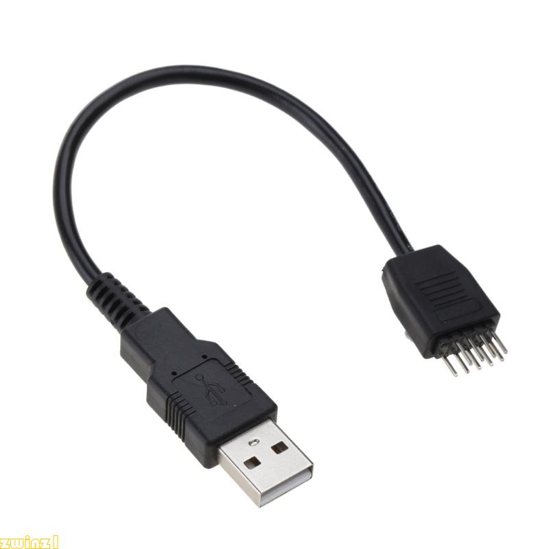 zwinz1 Cabeçalho USB Para Tipo A Cabo Adaptador Da Placa-Mãe De 9 Pinos Macho Do