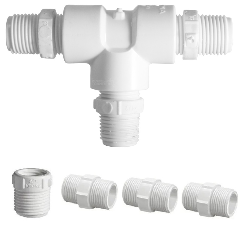 Adaptador Conector cano T Para Torneira Monocomando Em Pvc