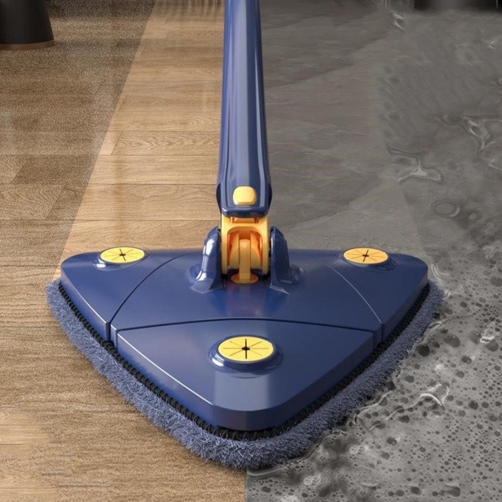 Esfregão Triangulo Mop De Limpeza Ajustável Giratória 360° Ming