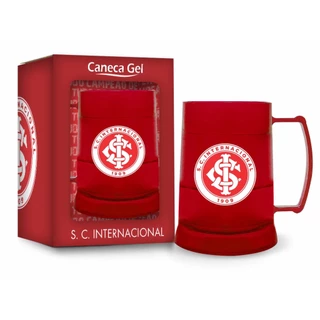 CANECA CERVEJA CHOPP GEL 300ML TIMES FUTEBOL - INTERNACIONAL
