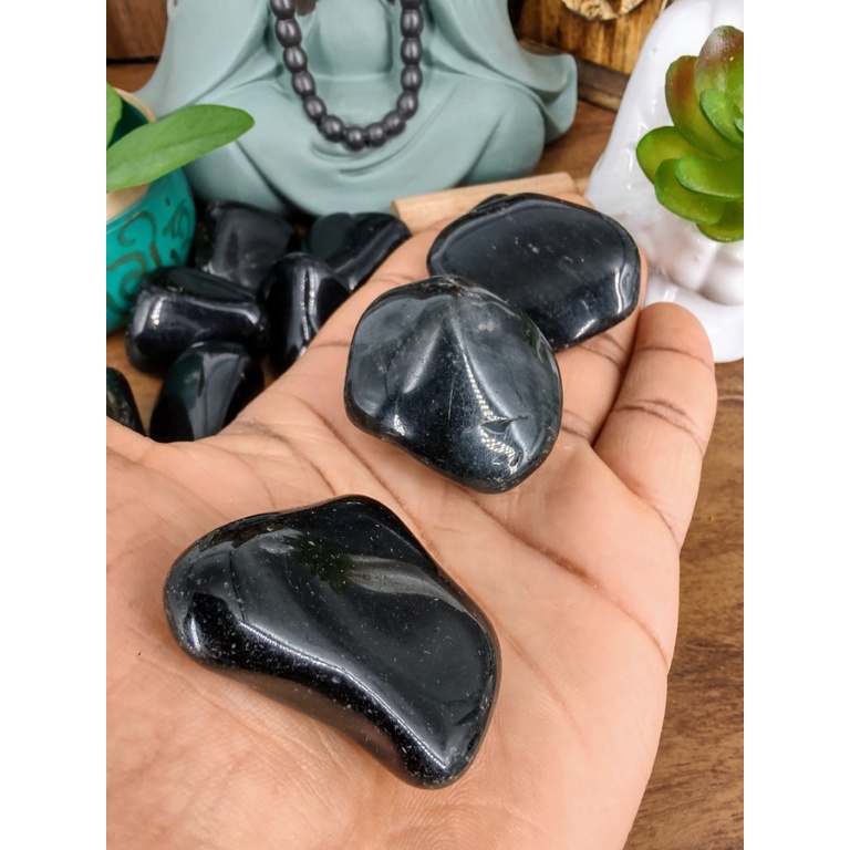 Pedra Obsidiana Rolada - 2 Unidades